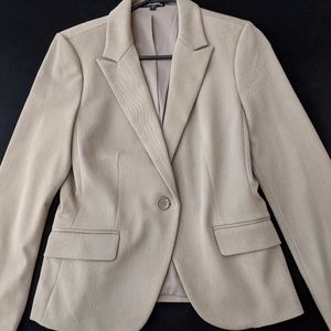 Express Khaki-Colored Suit Jacket Blazer